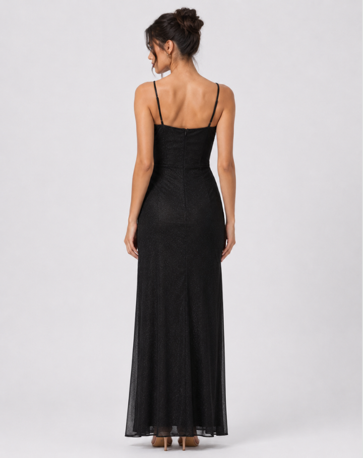Isabella | Glitter Maxi Evening Dress