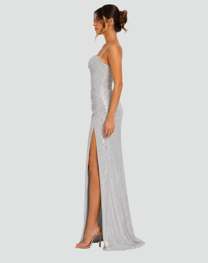 Isabella | Glitter Maxi Evening Dress