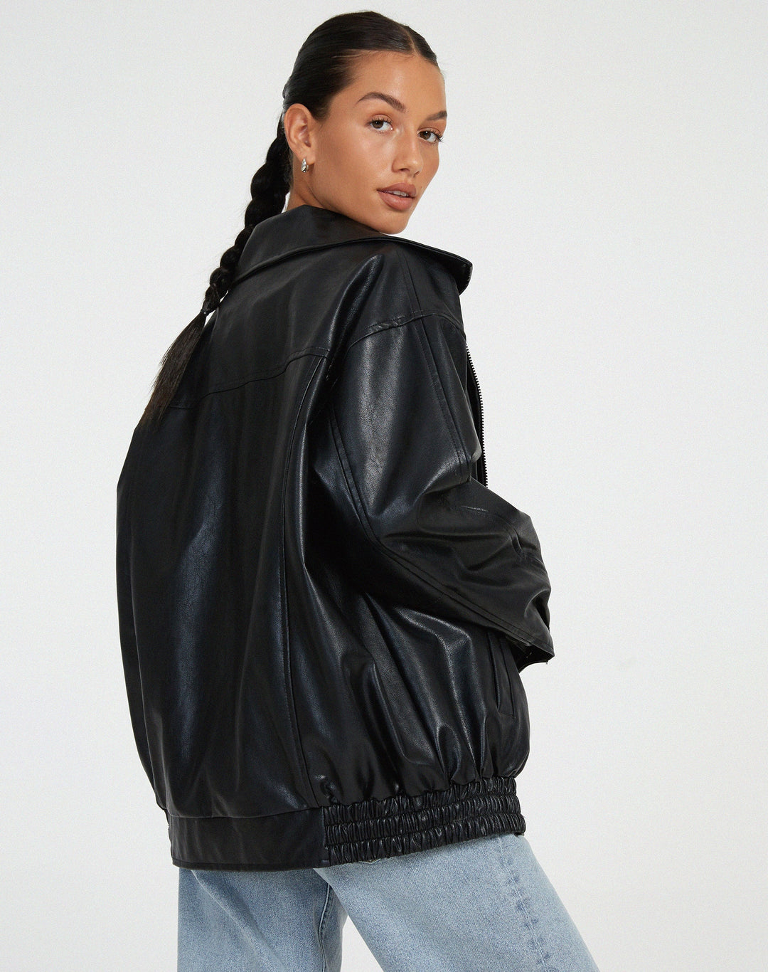 Isabeau | Oversized leather jacket