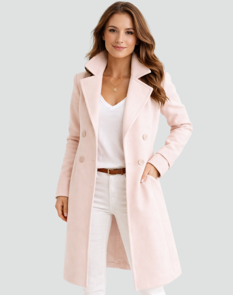 Brynn | Refined Double-Breasted Midi Trench
