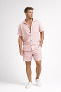 James Linen Look Shirt and Shorts Set