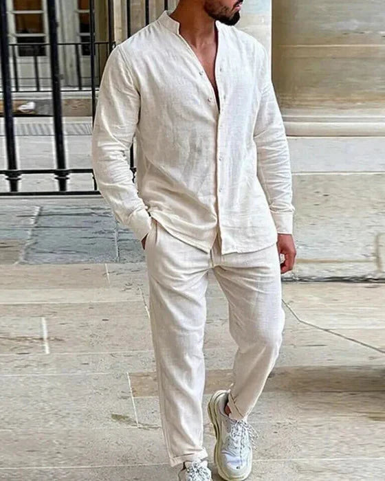 Benedict | Linen shirt and pants set men