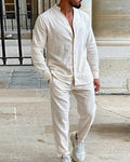 Benedict | Linen shirt and pants set men