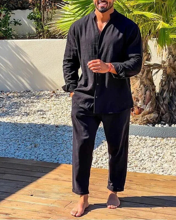 Benedict | Linen shirt and pants set men