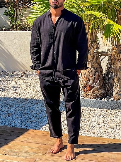 Benedict | Linen shirt and pants set men