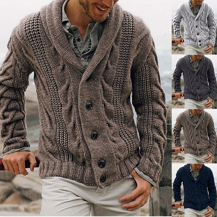 Troy | Shawl collar knit cardigan men