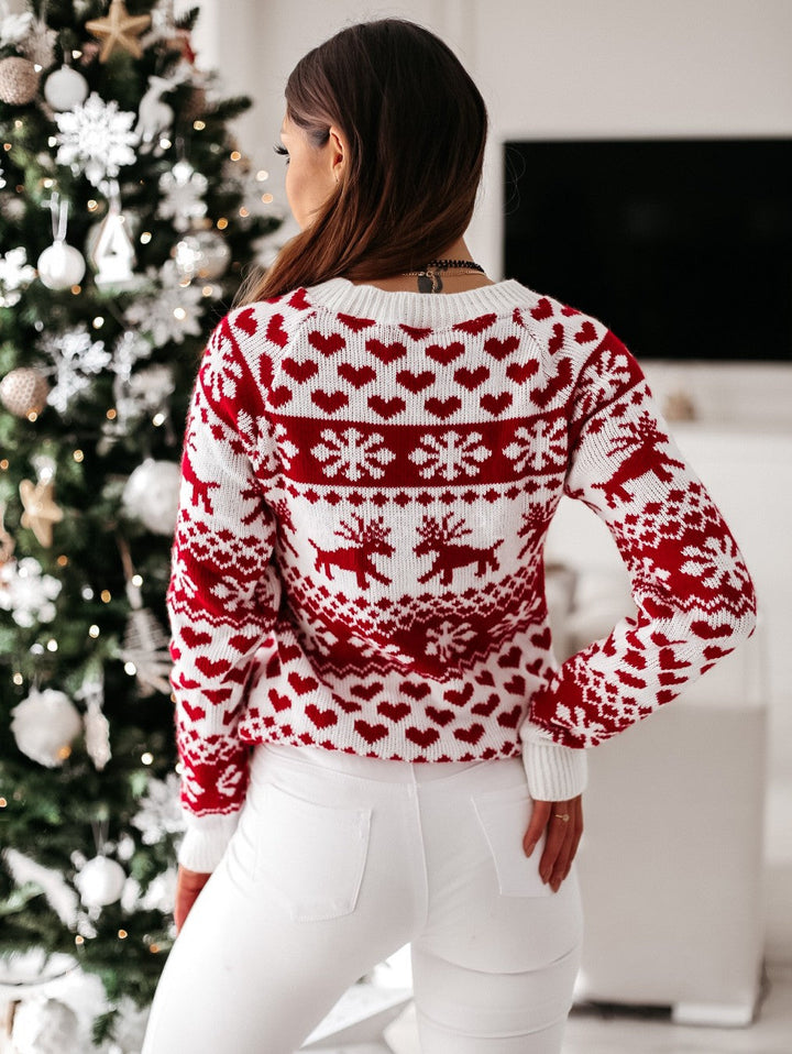 Lyra | Snowflake winter sweater women