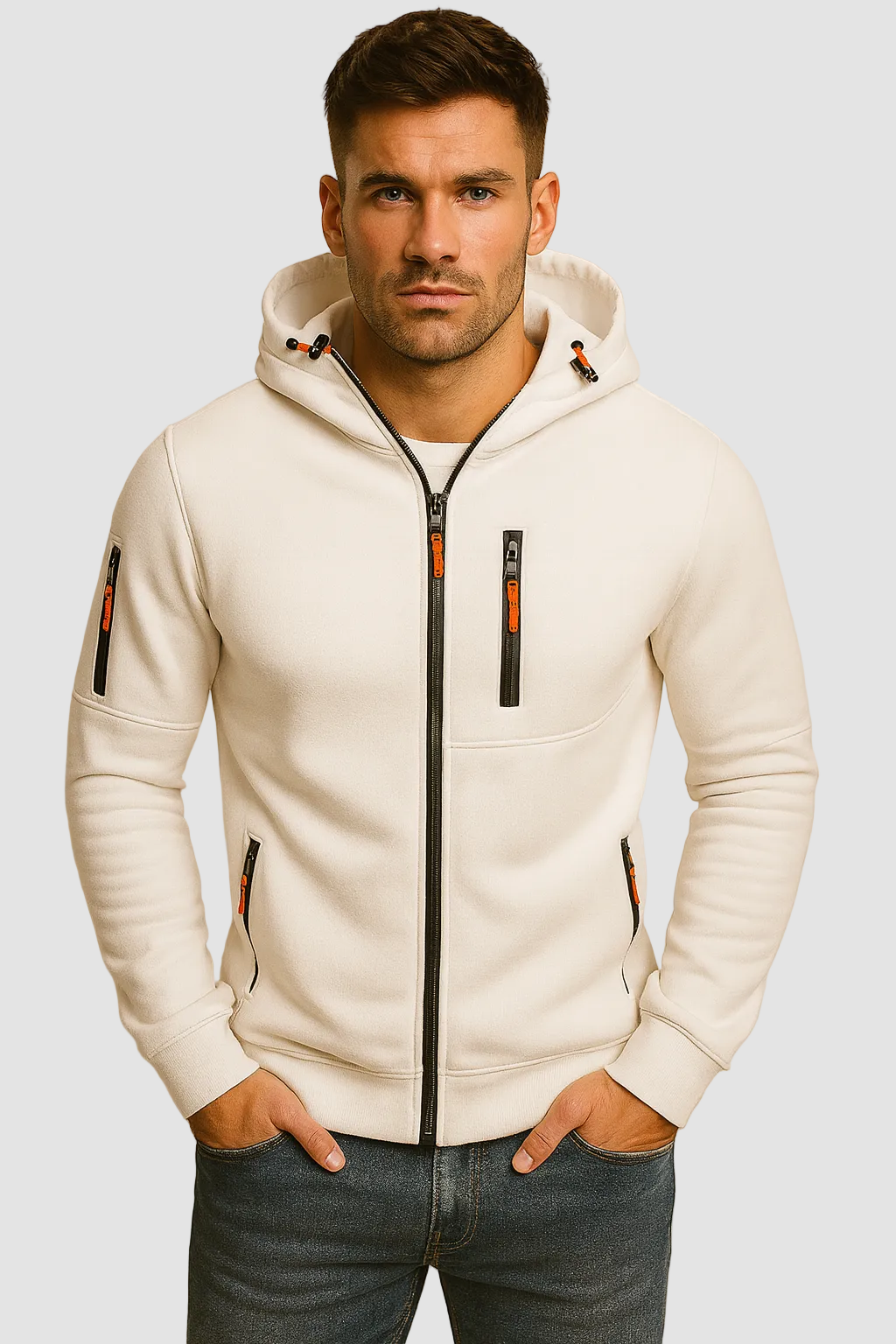 Hudson | Men's Comfortable Zip Up Hoodie