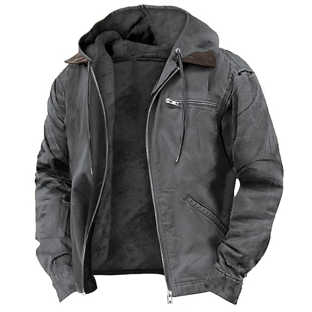 Graham | Rugged Hooded Fleece Utility Jacket