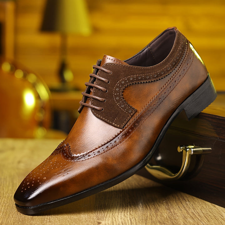 Nathan | Men’s Brogue Lace-Up Dress Shoes