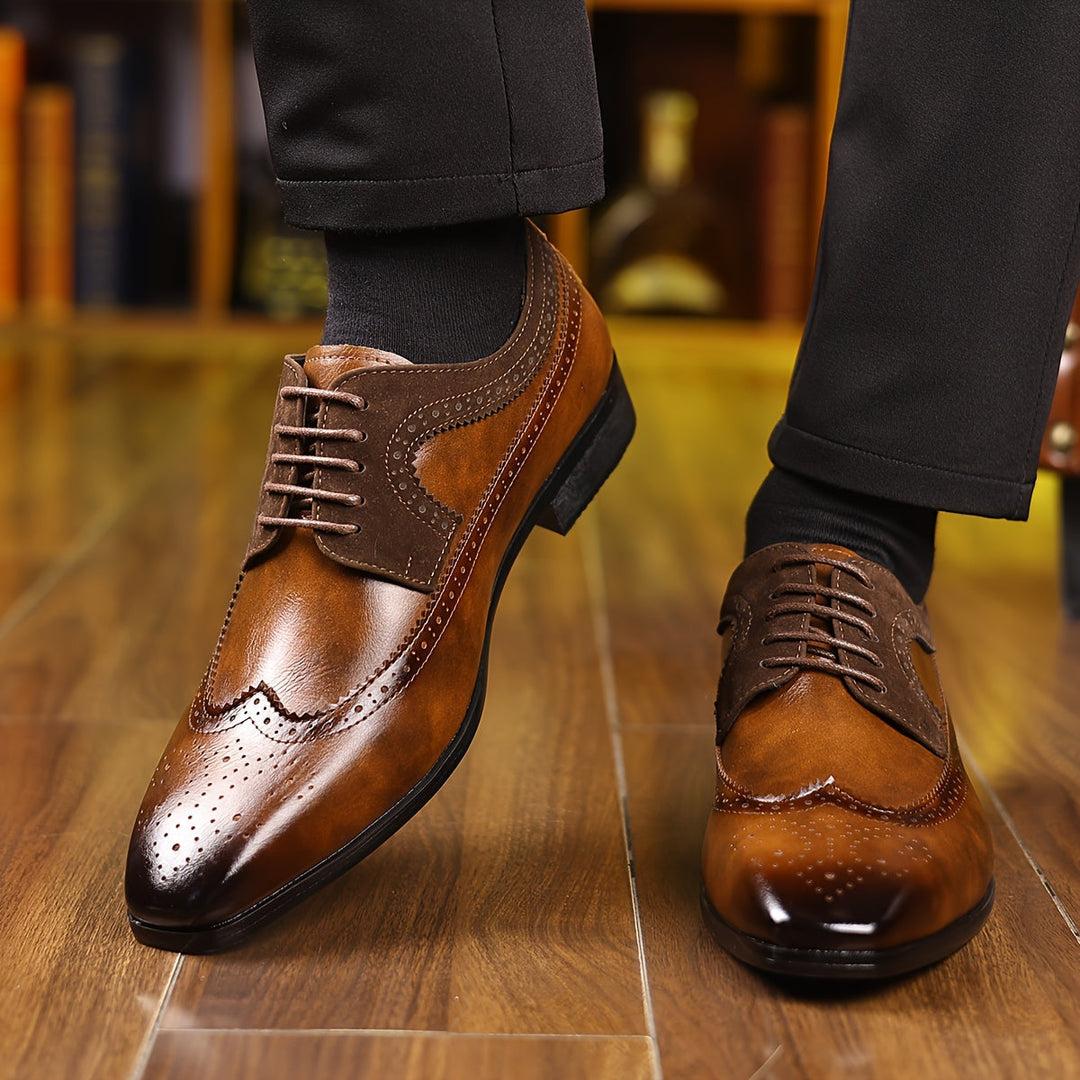 Nathan | Men’s Brogue Lace-Up Dress Shoes