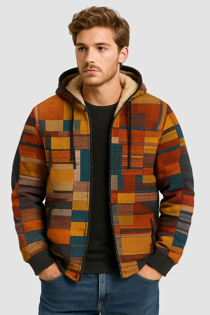 Benson | Heritage Patchwork Fleece Zip Hoodie