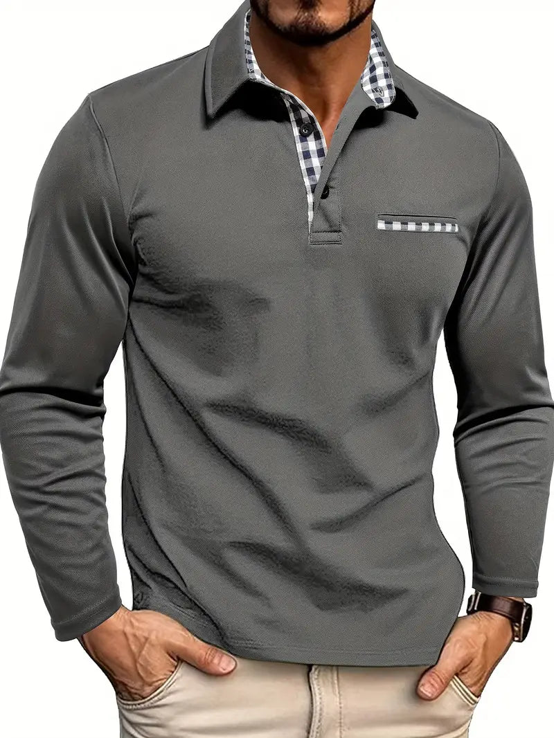 Dylan | Men’s Long Sleeve Casual Polo Shirt