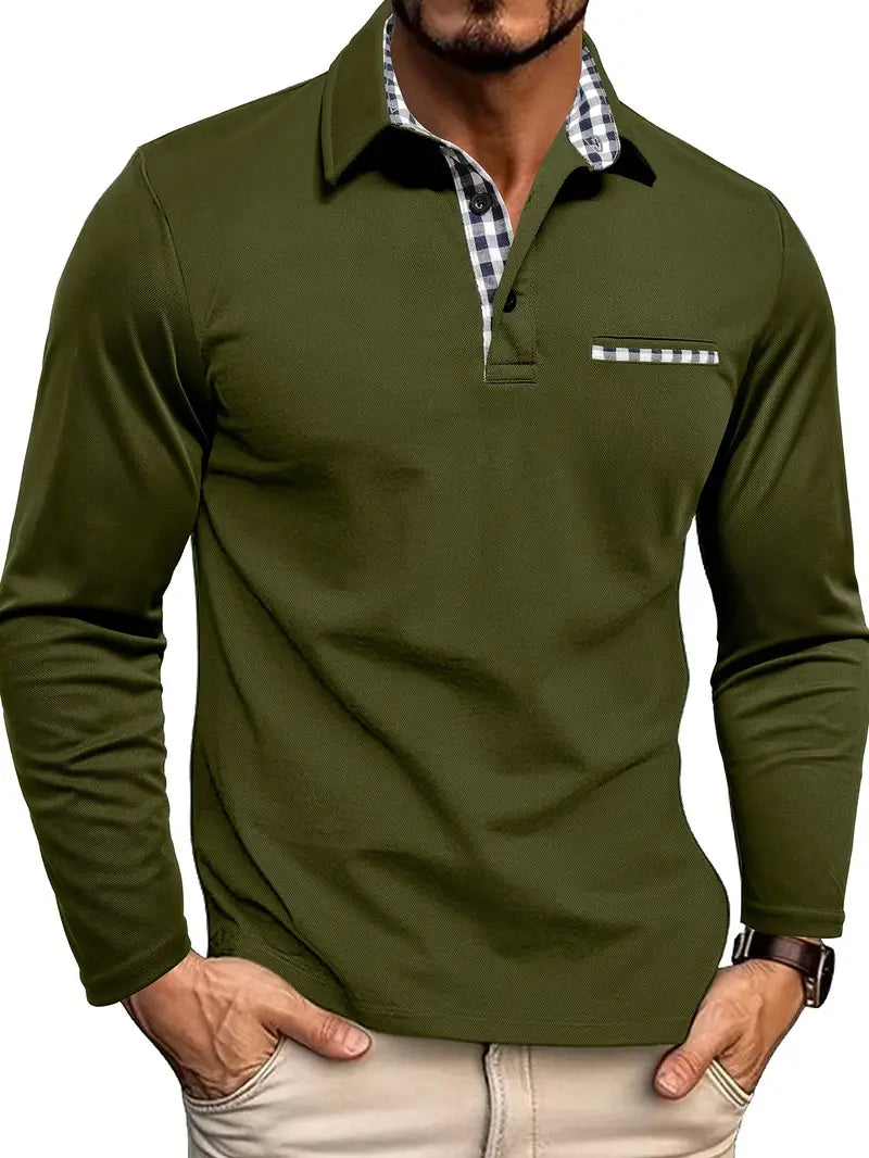 Dylan | Men’s Long Sleeve Casual Polo Shirt