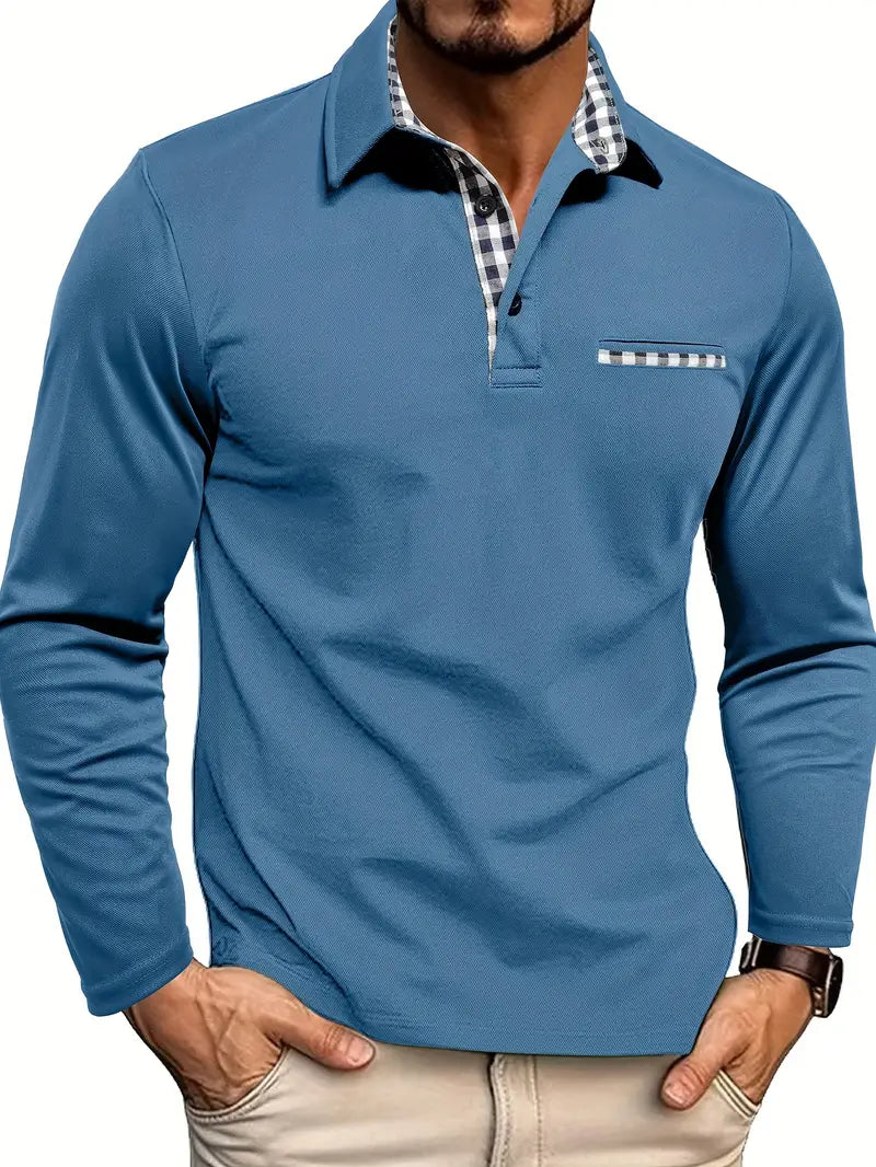 Dylan | Men’s Long Sleeve Casual Polo Shirt
