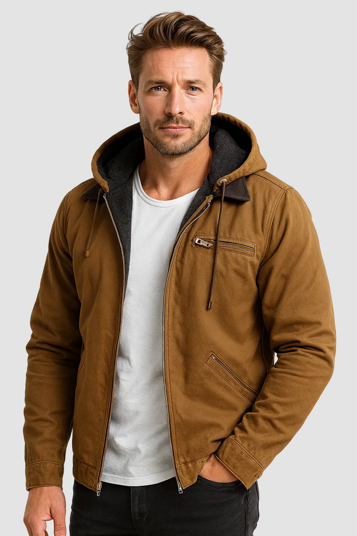 Graham | Rugged Hooded Fleece Utility Jacket
