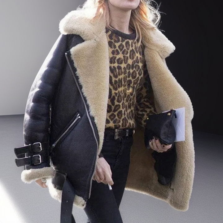 Harlow | Cozy Sherpa Aviator Jacket
