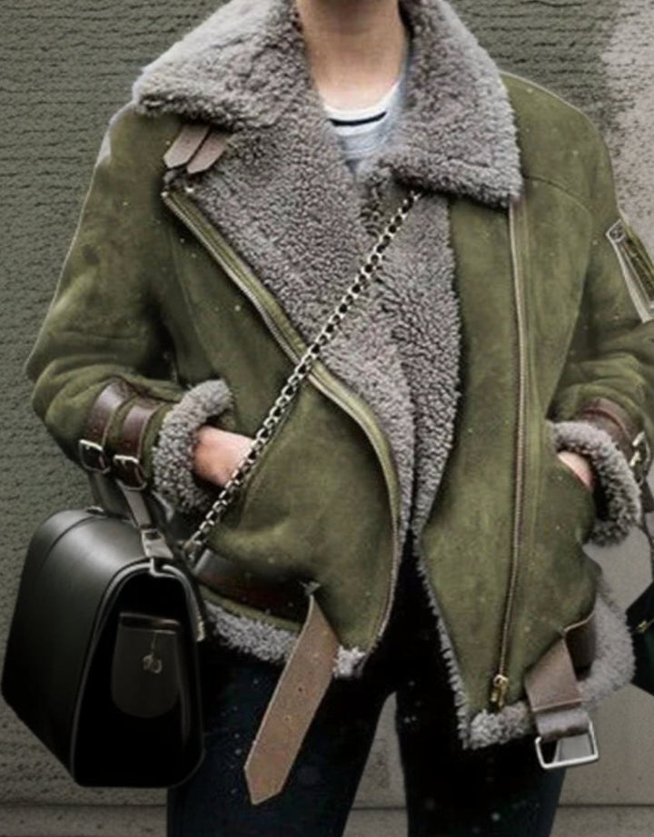 Harlow | Cozy Sherpa Aviator Jacket