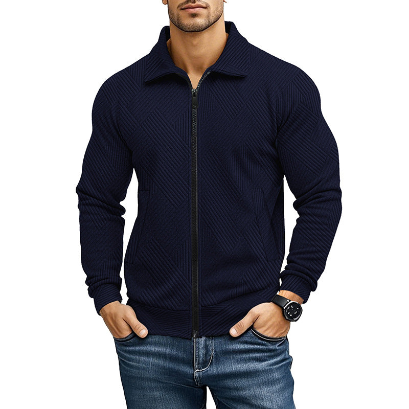 Alexis | Men's Ribbed Knit Zip Cardigan