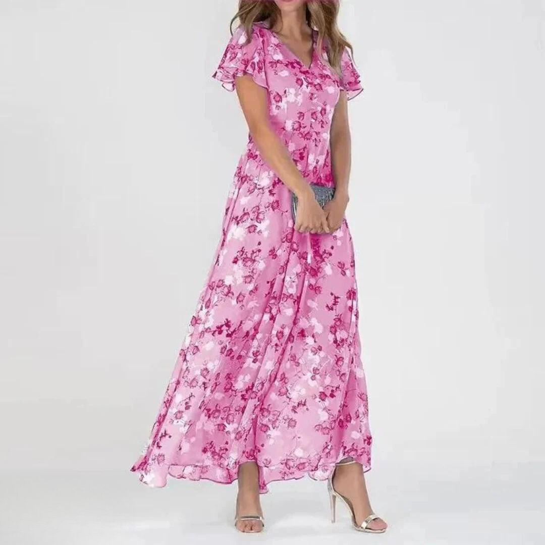 Audrey | V-Neck Floral Maxi Dress