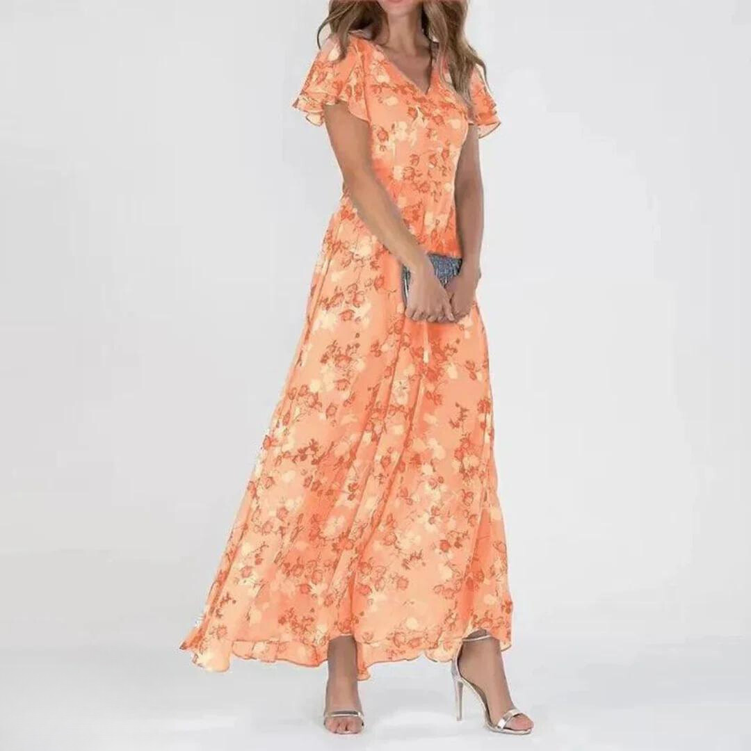 Audrey | V-Neck Floral Maxi Dress