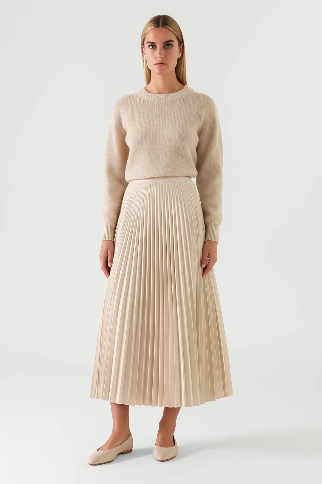 Ella Pleated Midi Skirt