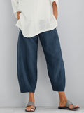 Zoe | Barrel Leg Linen Pants