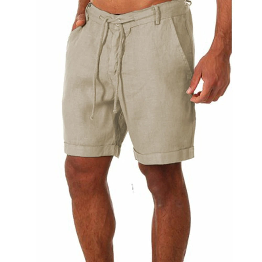 Ethan | Drawstring Linen Shorts