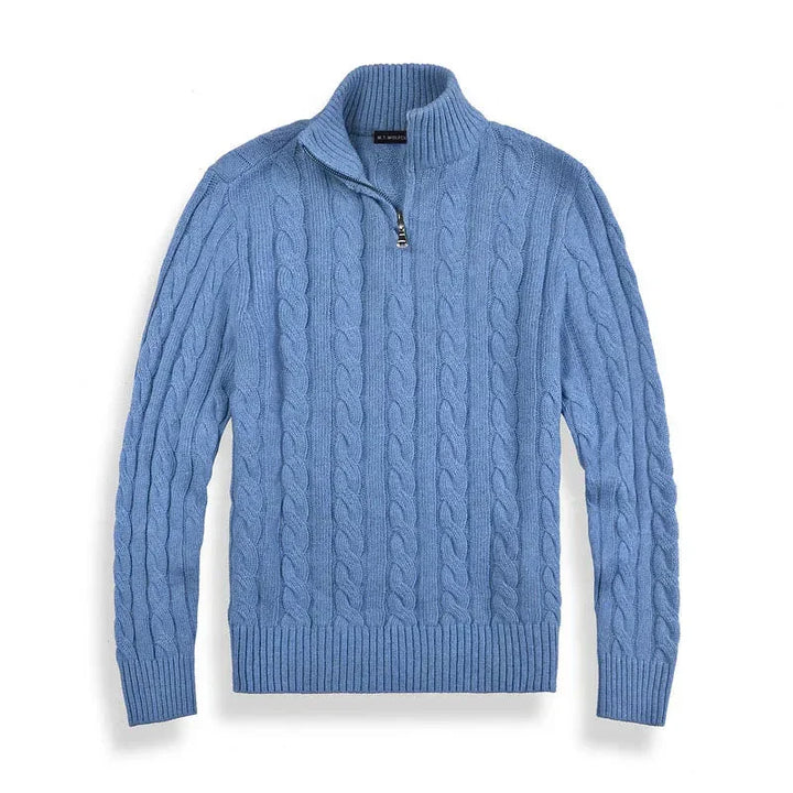 Bastien | Men's Cable Knit Half Zip Sweater
