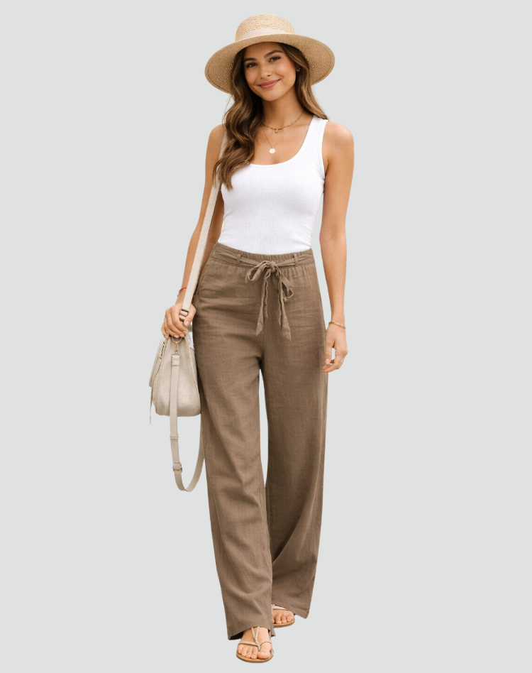 Madison | Wide Leg Linen Pants for Women