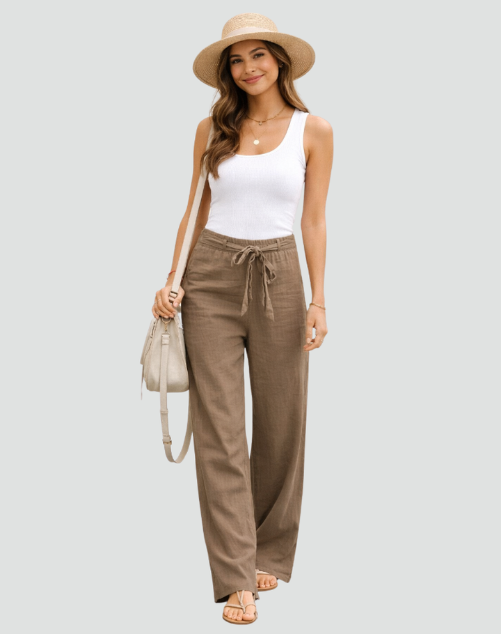 Madison | Wide Leg Linen Pants for Women