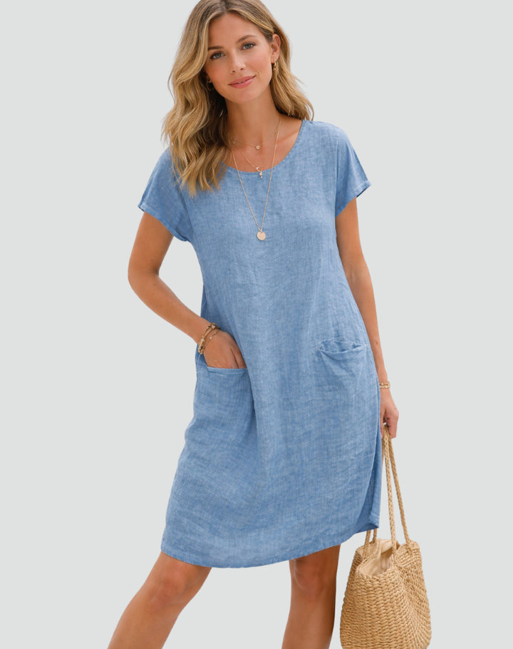 Grace | Linen Summer Dress with Pockets