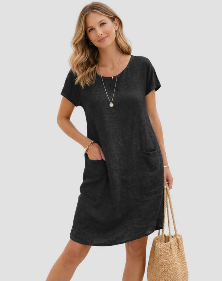 Grace | Linen Summer Dress with Pockets