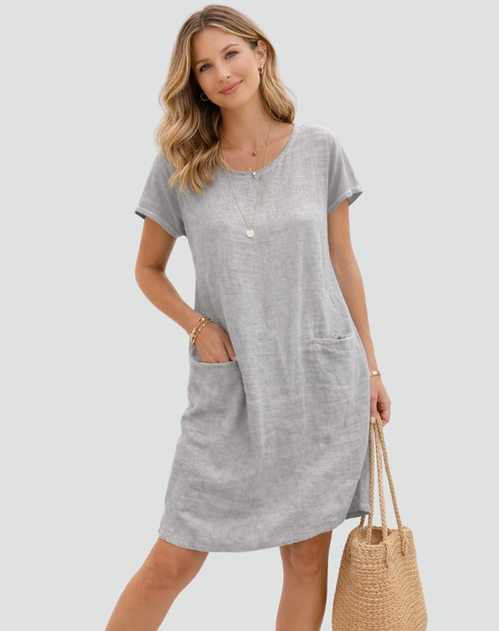 Grace | Linen Summer Dress with Pockets