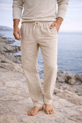 Theo | Drawstring Linen Look Pants
