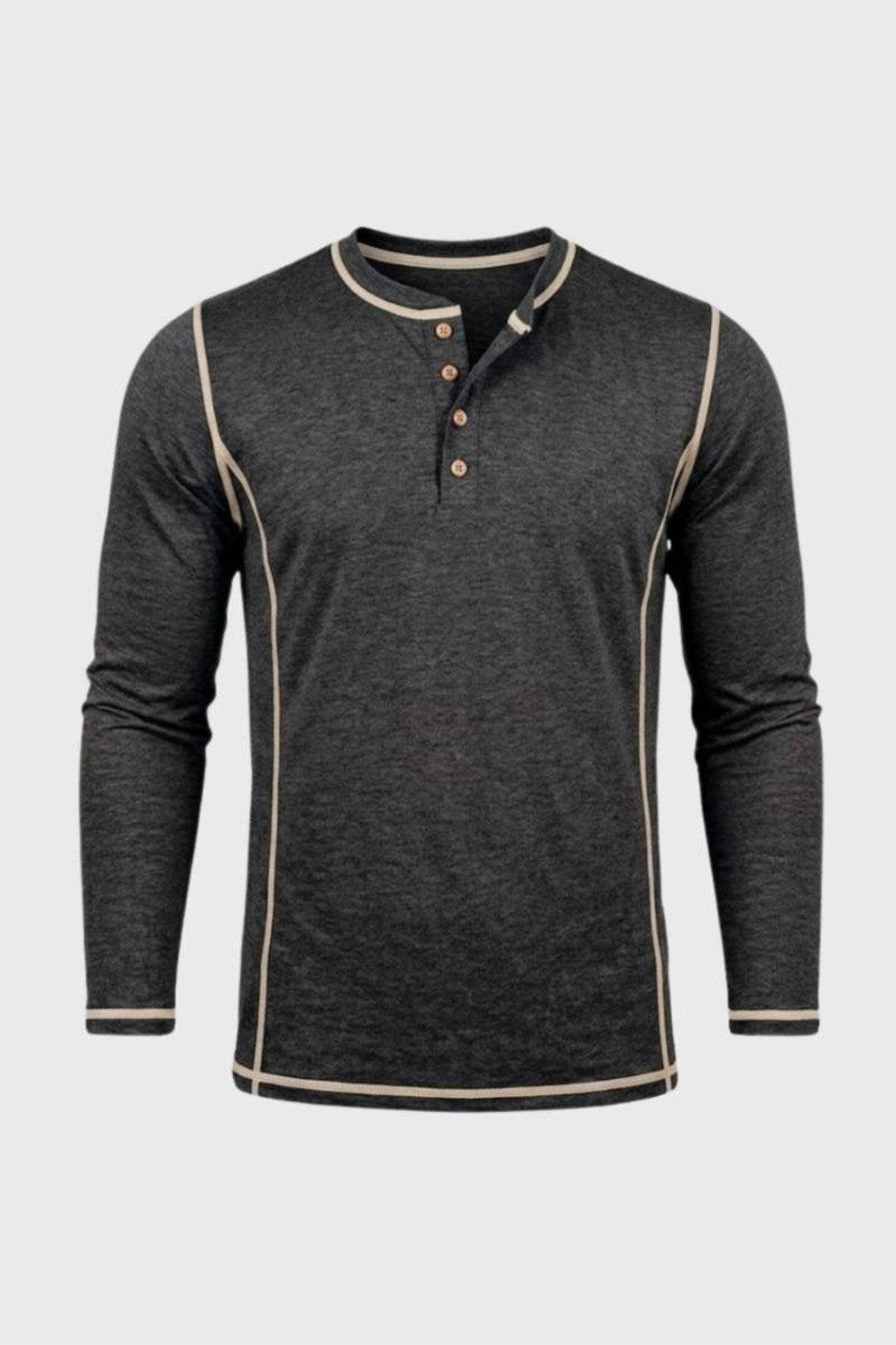 Ethan | Long Sleeve Henley Shirt-EMMERI