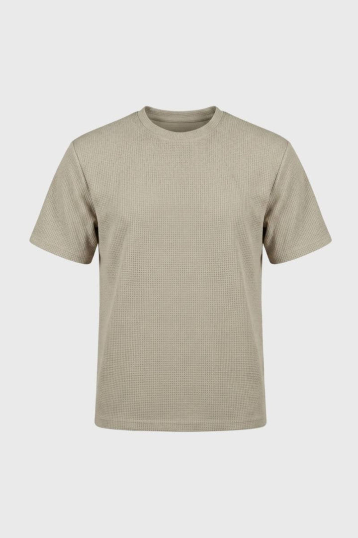 Austin | Waffle Knit Crewneck Tee-EMMERI