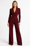 Madelyn | Tailored Wide Leg Blazer Jumpsuit