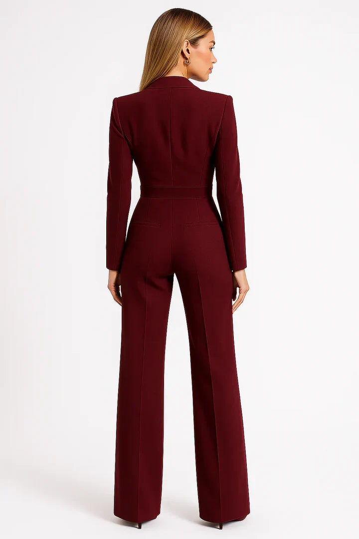 Madelyn | Tailored Wide Leg Blazer Jumpsuit