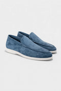 James Blue Slip-On Loafers