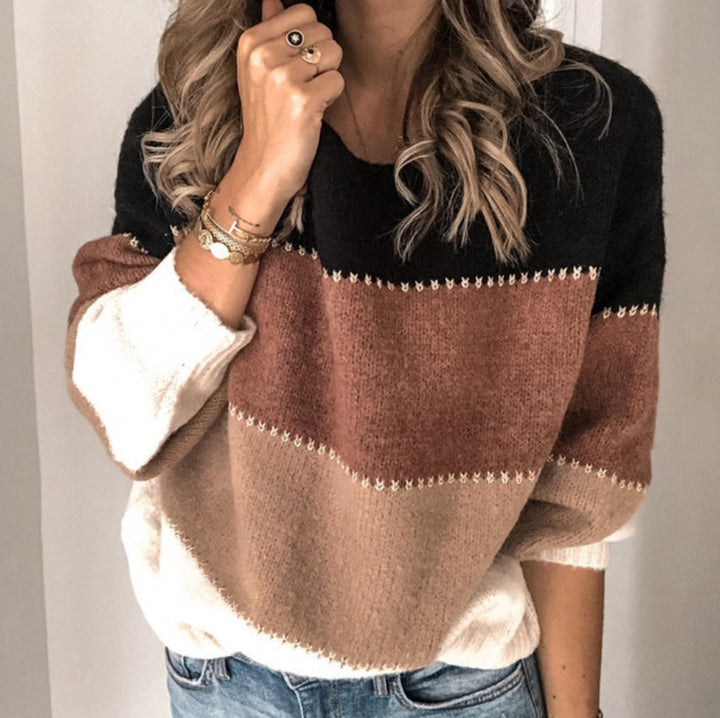 Blair | Women striped colorblock sweater
