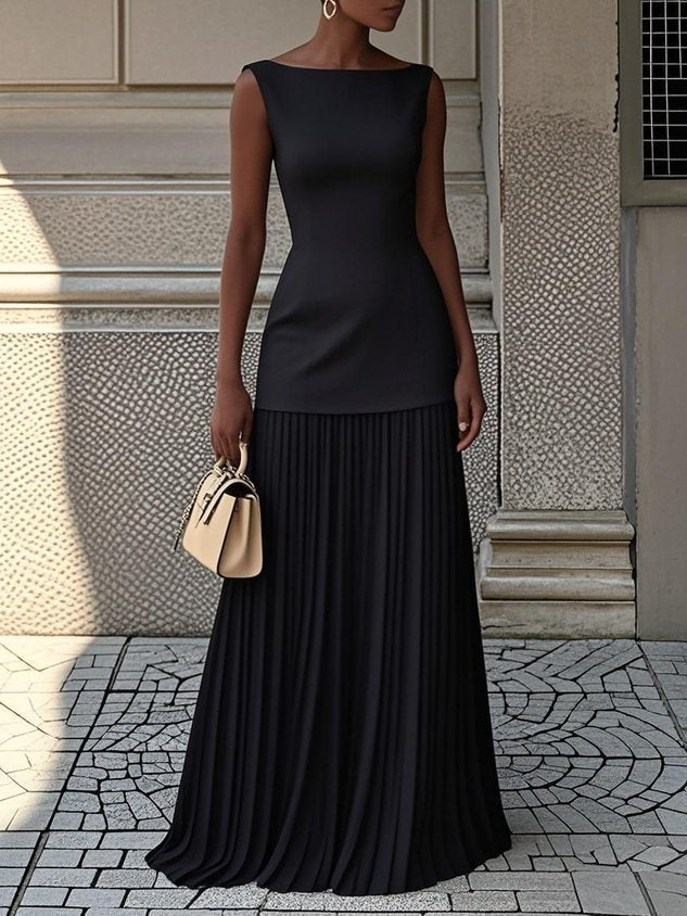 Elodie | Pleated maxi dress