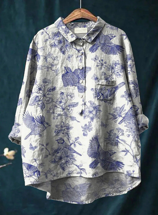 Olivia | Flowing Floral Button Blouse