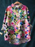 Olivia | Flowing Floral Button Blouse