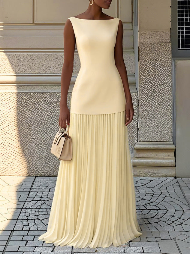 Elodie | Pleated maxi dress