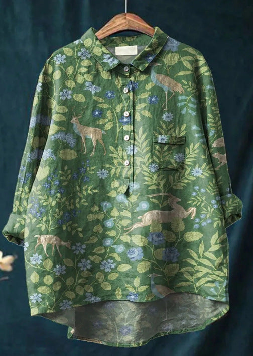 Olivia | Flowing Floral Button Blouse