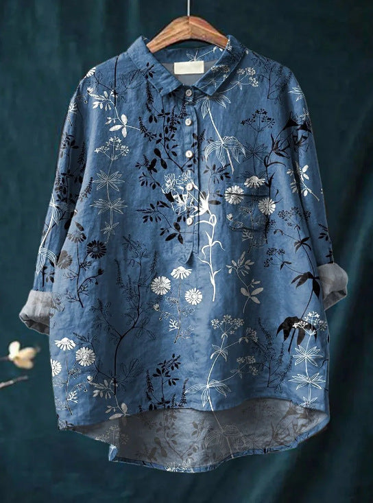 Olivia | Flowing Floral Button Blouse