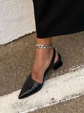 Nora | Escarpins slingback à talon bloc effet croco