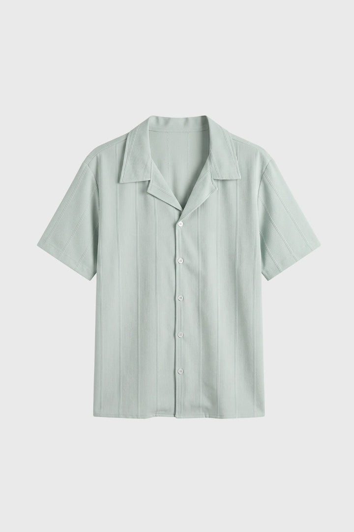 Caden | Vertical Stripe Camp Collar Shirt