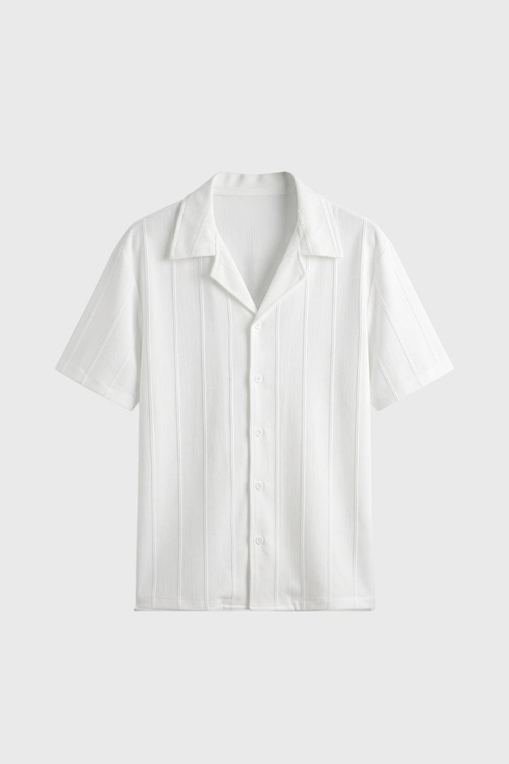 Caden | Vertical Stripe Camp Collar Shirt